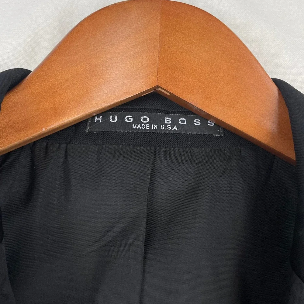 Hugo Boss Mens Black Super 100 Virgin Wool 3 Button Tuxedo Suit 40R 32x32
